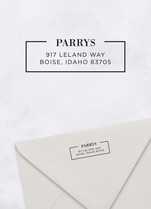 Simple Border Custom Return Address Stamp