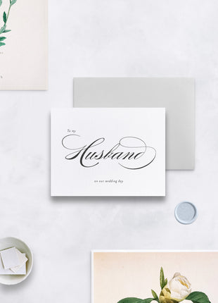 To My Husband On Our Wedding Day Card