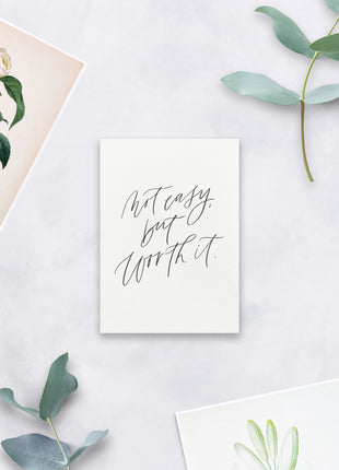 Letterpress Worth It Print