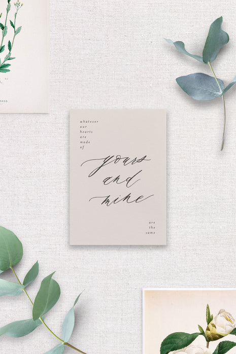 Yours and Mine Print