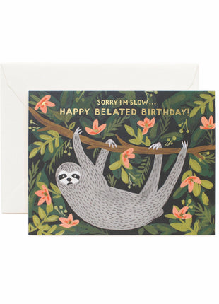 Sloth Belated Birthday Card