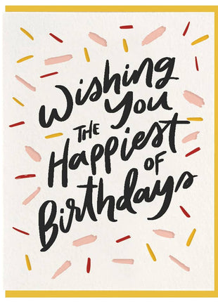 Happiest Birthday - Letterpress Card