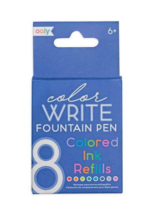 Color Write Fountain Pens Colored Ink Refills