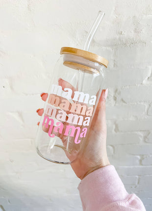 Iced coffee glass; beer can glass; Libby glass mama glass