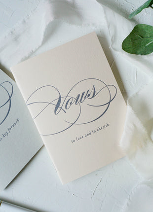 Letterpress Wedding Vow Books (Set of 2)